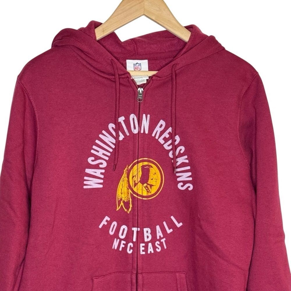 Washington Redskins Women's Maroon Gold Full Zip Hoodie Size Medium Commanders